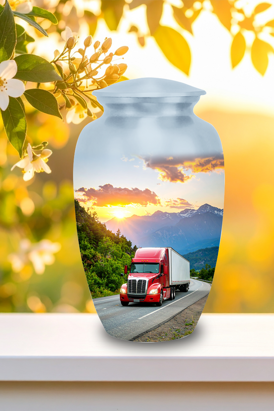 Keepsake truck cremation urn for sharing ashes among family