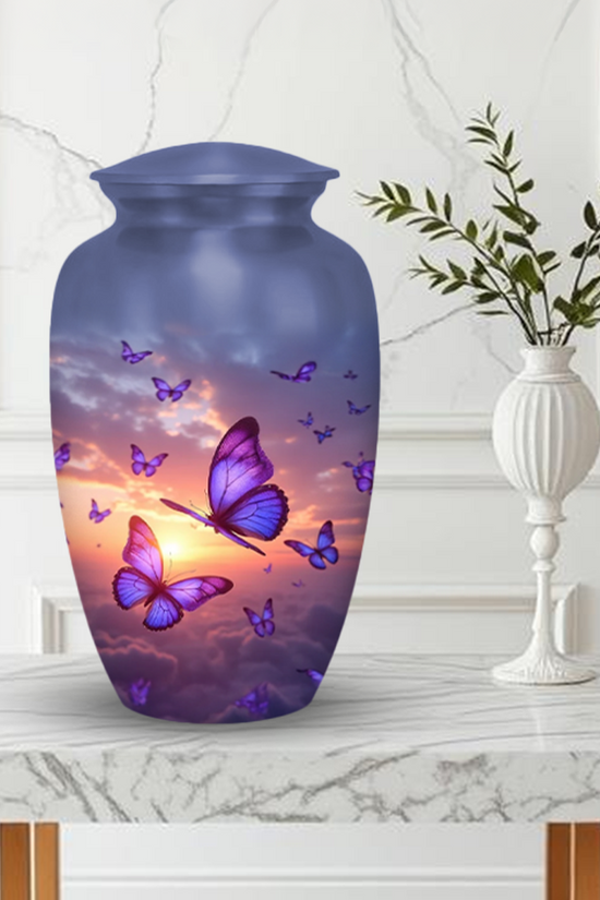 Sunset Butterfly Cremation Urn for Human Ashes – Urns for Women, Mom, or Loved Ones