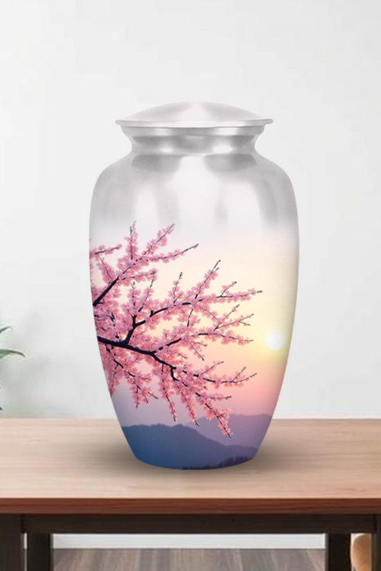 Cherry Blossom Cremation Urn for Human Ashes – Memorial Urns for Women, Mom, or Loved Ones