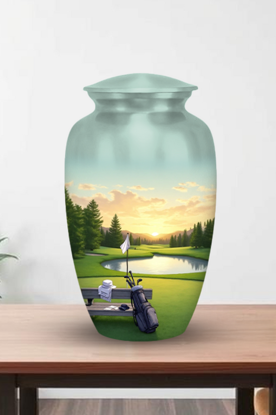 Golf Cremation Urn for Human Ashes – Sports Memorial Urns for Men, Dad, or Golf Lovers