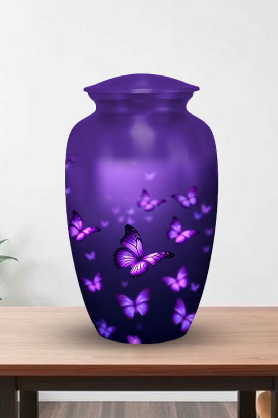 Purple Butterfly Cremation Urn for Human Ashes – Urns for Women, Mom, or Loved Ones