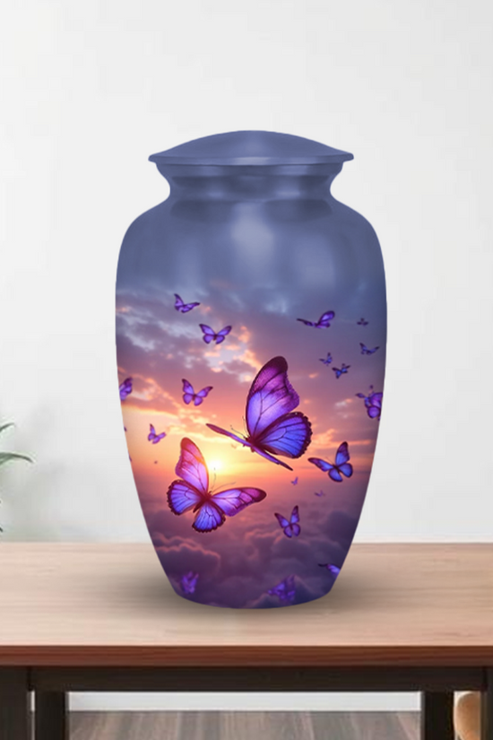 Sunset Butterfly Cremation Urn for Human Ashes – Urns for Women, Mom, or Loved Ones