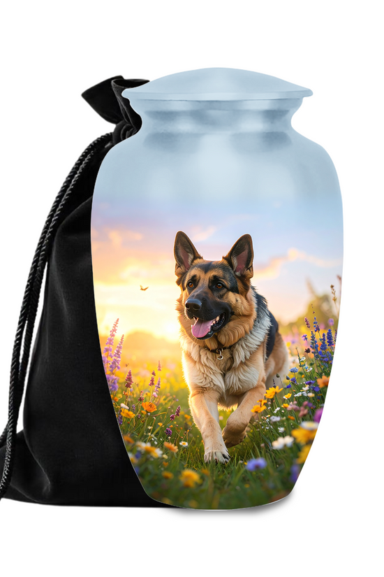 German Shepherd memorial Urn