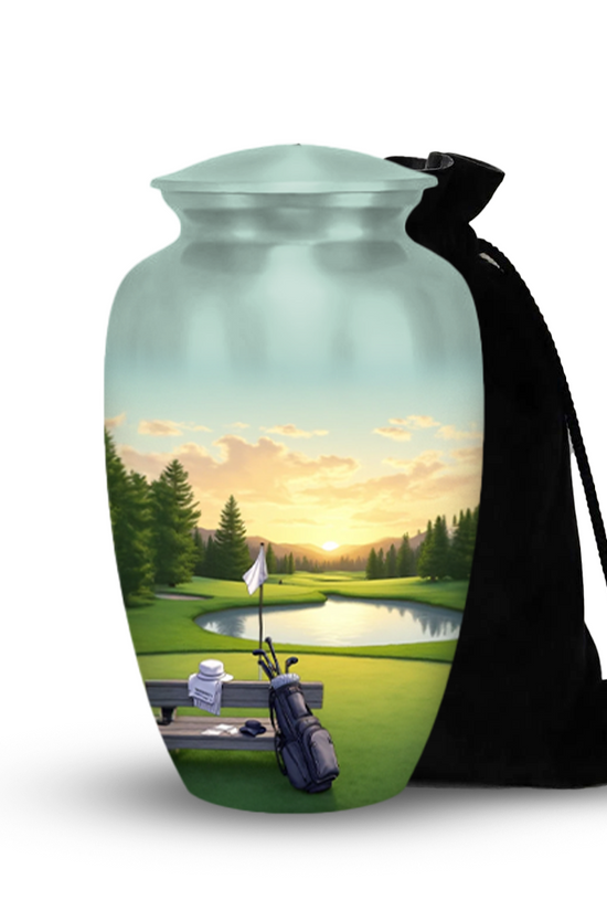 Golf Cremation Urn for Human Ashes – Sports Memorial Urns for Men, Dad, or Golf Lovers