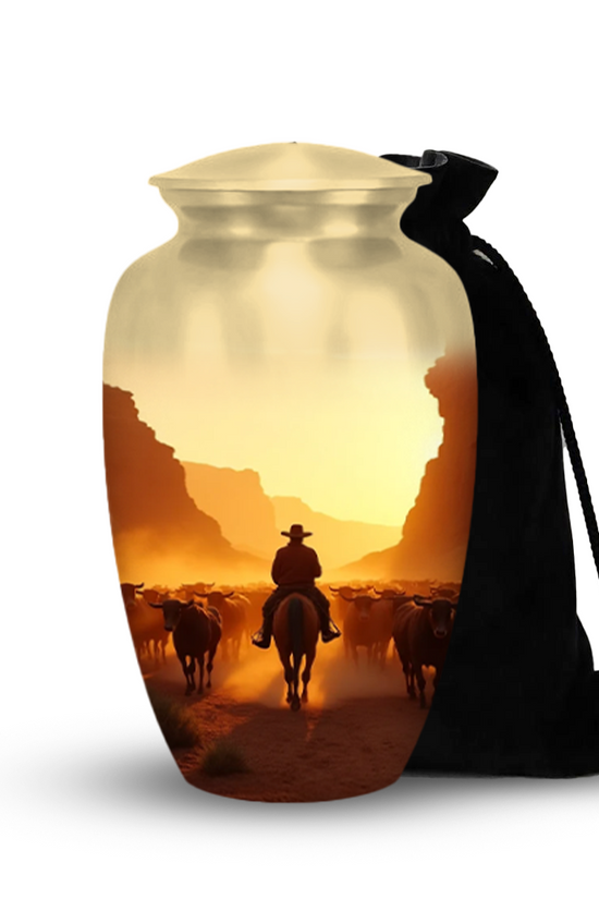 Cow Boy Urns for Ashes