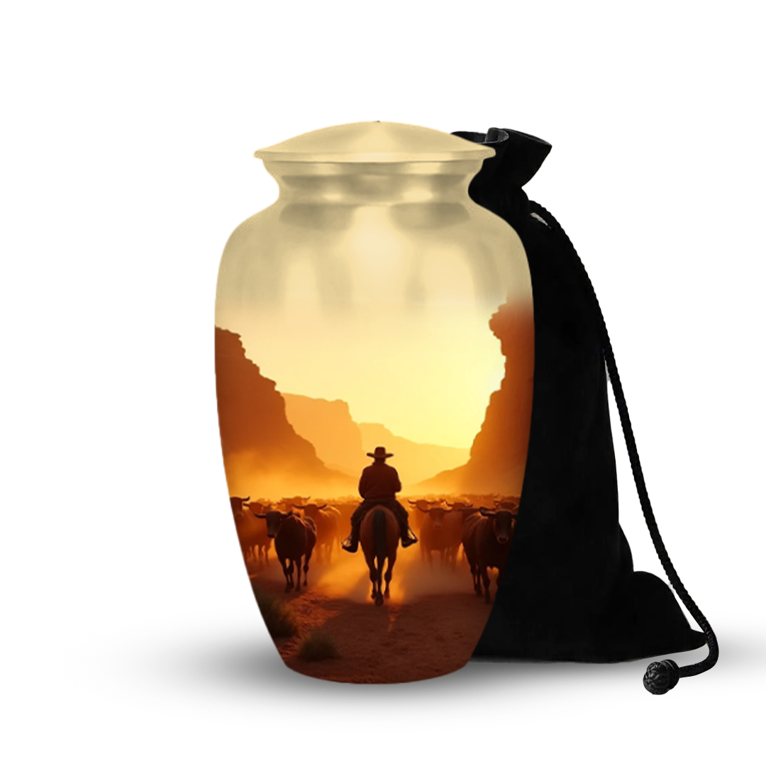 Cow Boy Urns for Ashes