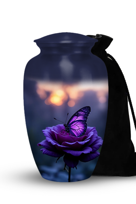 Purple Butterfly Urns