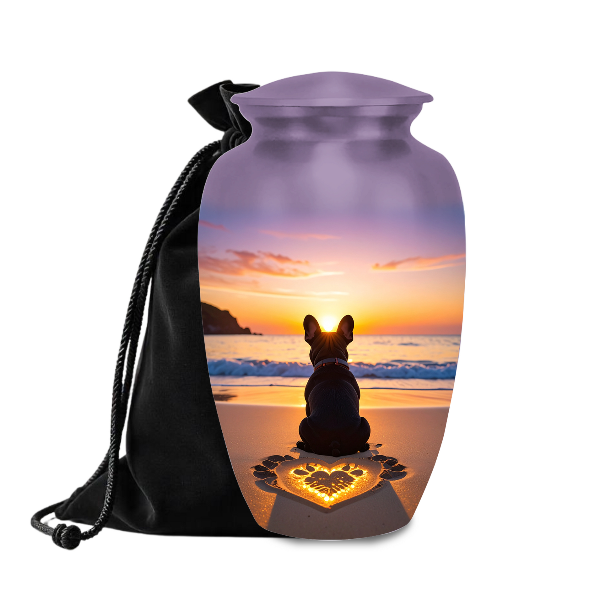 Sunset beach dog urn for ashes