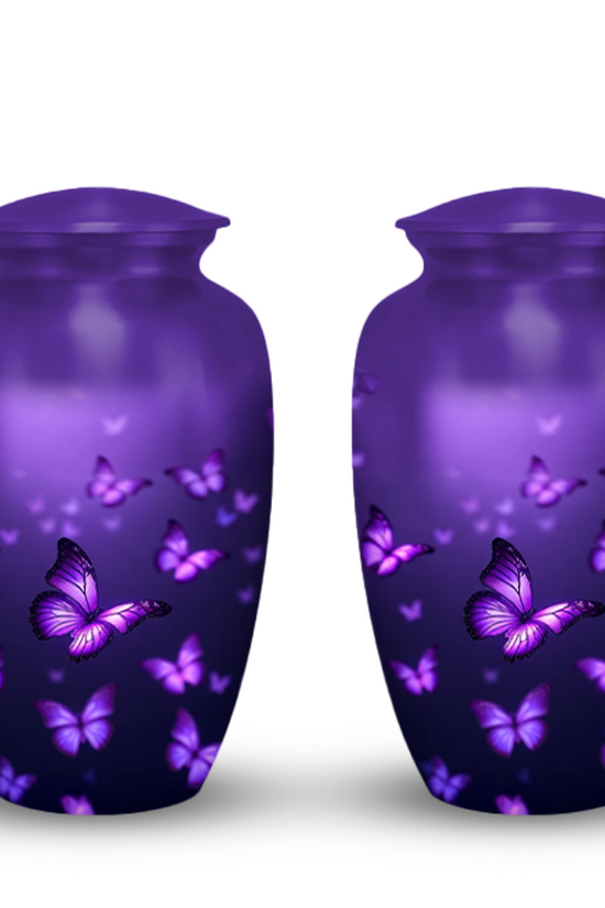 Purple Butterfly Cremation Urn for Human Ashes – Urns for Women, Mom, or Loved Ones