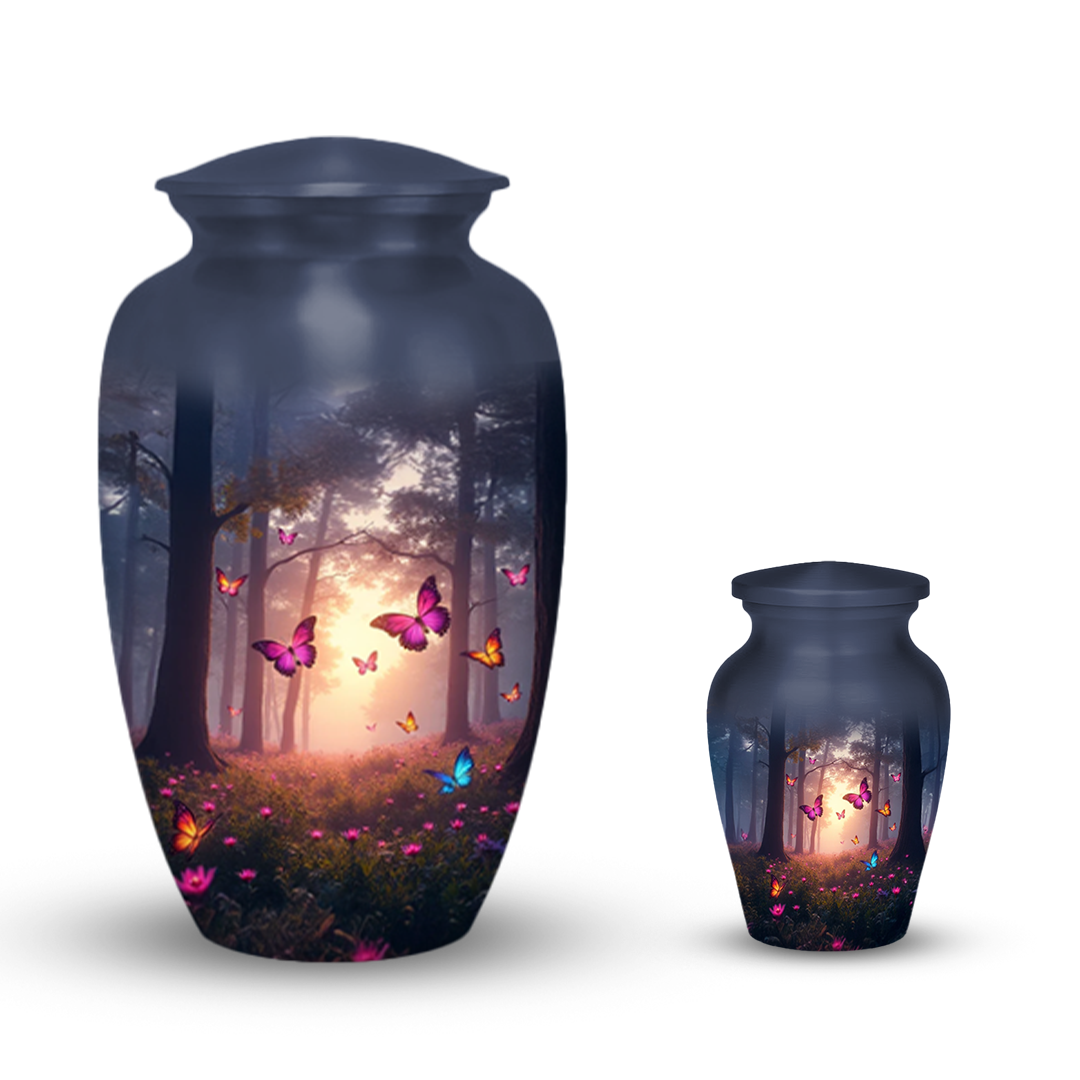 Pink Butterfly Urns for Ashes keepsake Adult Urns for Human Ashes
