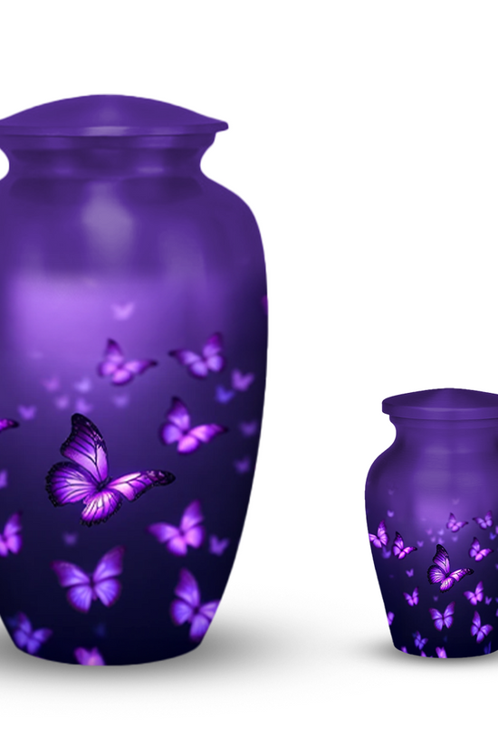 Purple Butterfly Cremation Urn for Human Ashes – Urns for Women, Mom, or Loved Ones