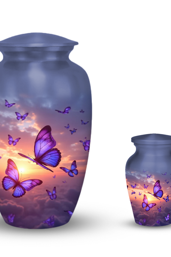 Purple Butterfly Urns 