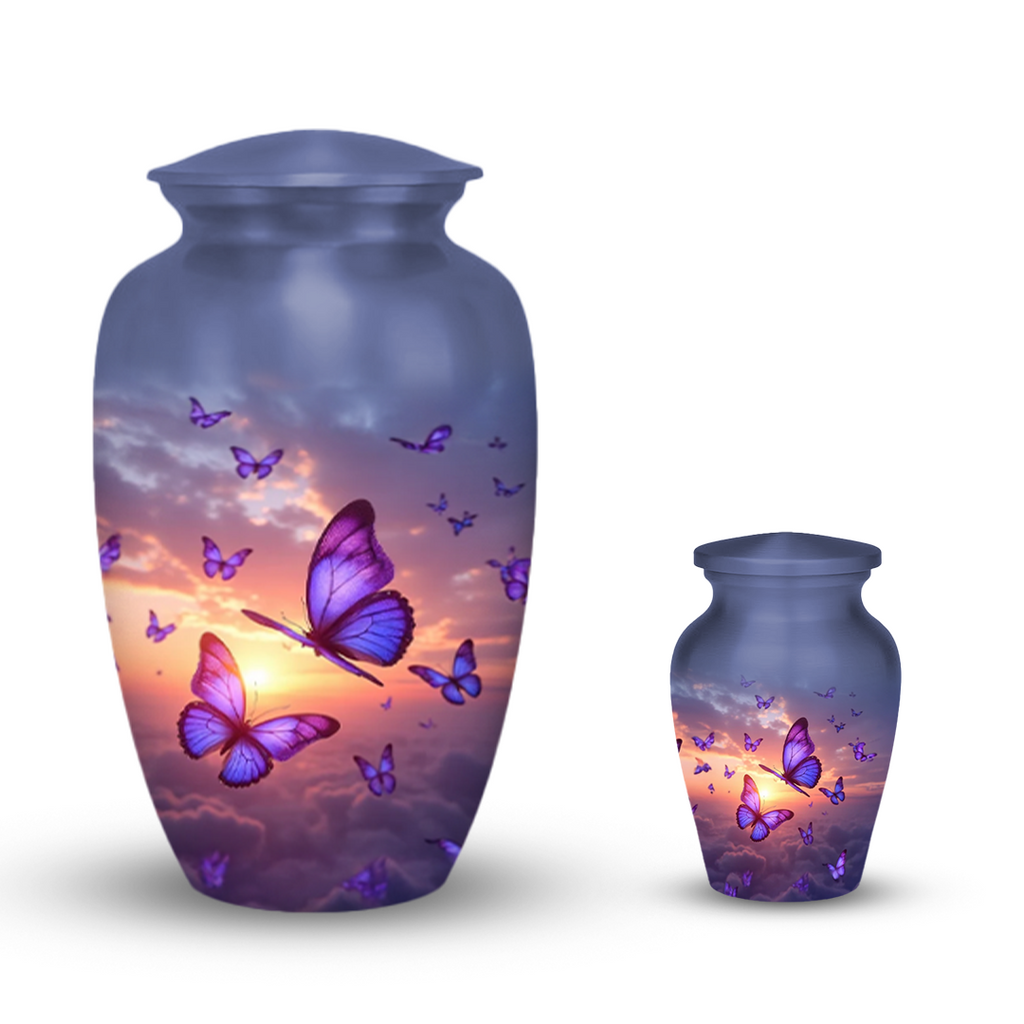 Purple Butterfly Urns 