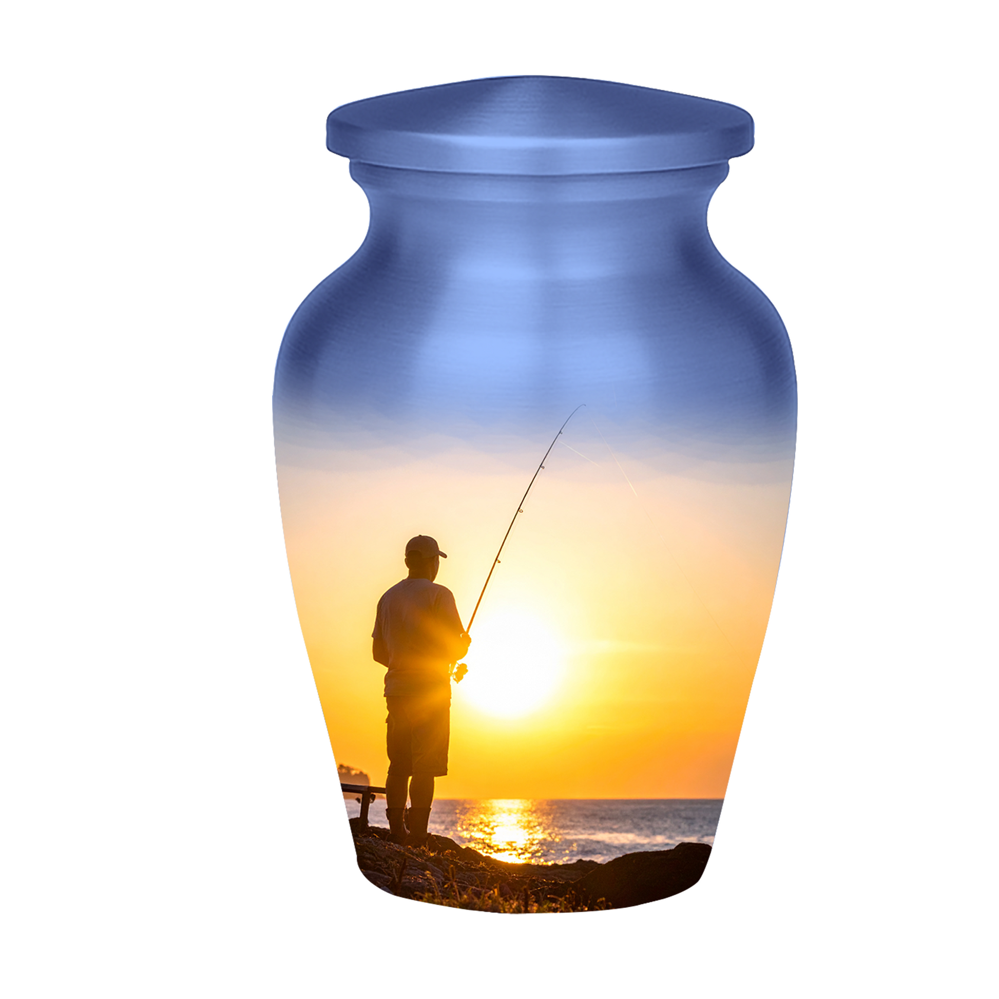 Small fishing urns for ashes mini fisherman keepsake urns bass fishing cremation keepsakes memorial fishing themed
