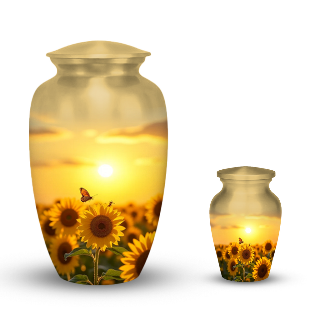 Sunfloer urns for ashes