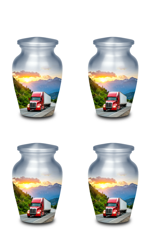 Premium truck urn set — adult urn and mini keepsake urn included