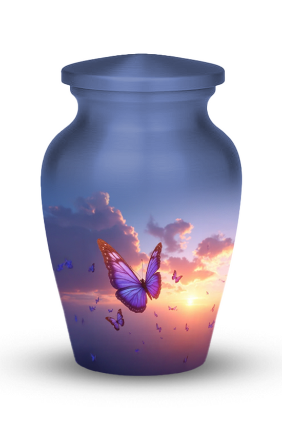 Sunset Butterfly Cremation Urn for Human Ashes – Memorial Urns for Women, Mom, or Loved Ones