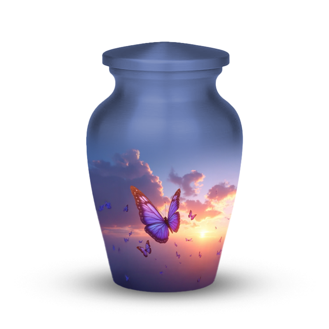 Sunset Butterfly Cremation Urn for Human Ashes – Memorial Urns for Women, Mom, or Loved Ones