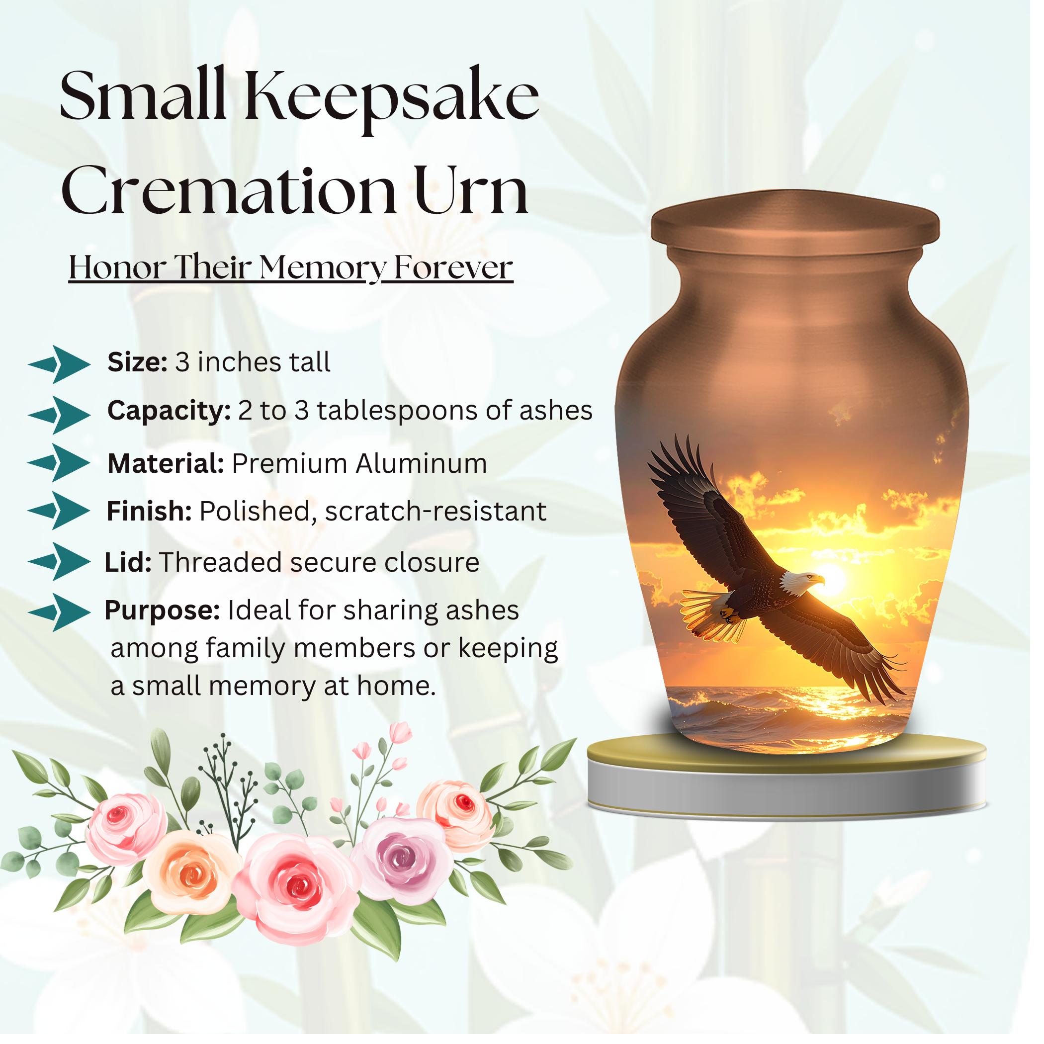 Eagle urns for dad memorial gift nature cremation urns for adults wildlife themed funeral packaging