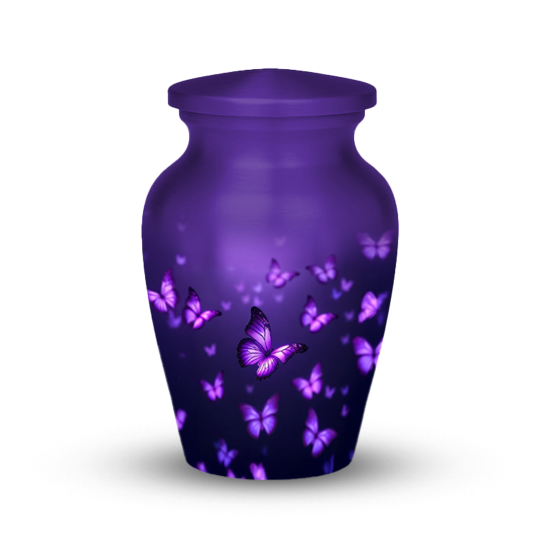 Purple Butterfly Cremation Urn for Human Ashes – Urns for Women, Mom, or Loved Ones