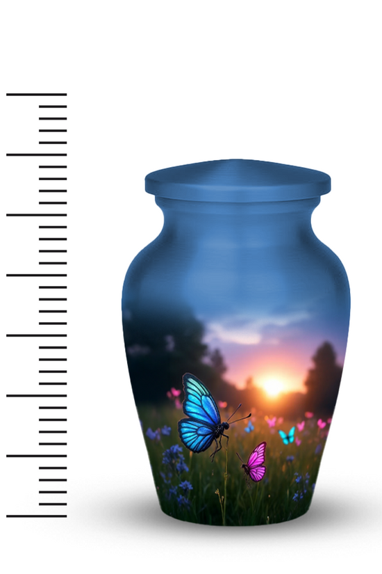 Blue Butterfly Cremation Urn for Human Ashes – Memorial Urns for Women, Mom,