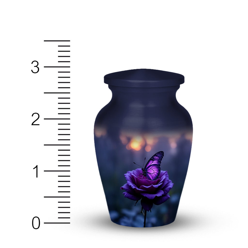Purple Butterfly Cremation Urn for Human Ashes - Urns for Women, Mom, or Loved Ones