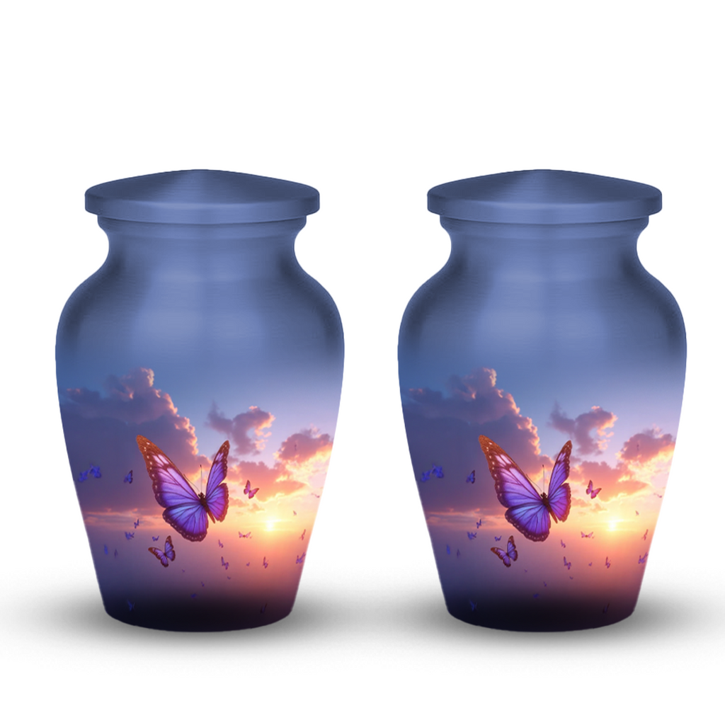 Sunset Butterfly Cremation Urn for Human Ashes – Memorial Urns for Women, Mom, or Loved Ones