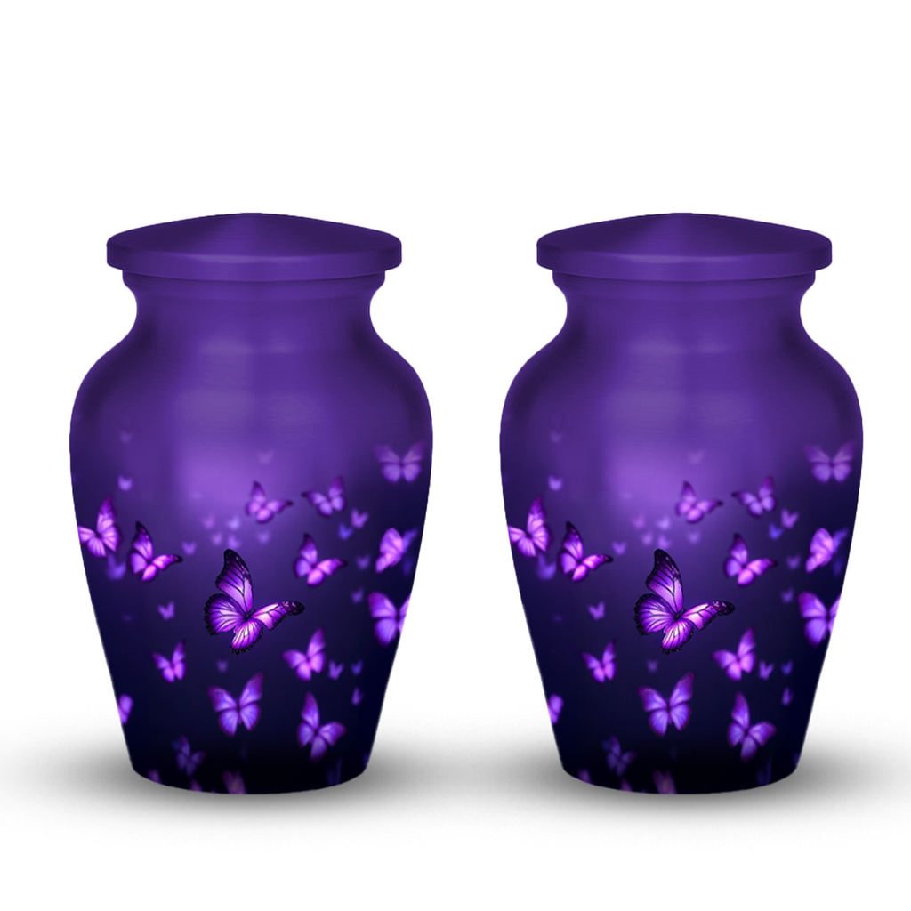 Purple Butterfly Cremation Urn for Human Ashes – Urns for Women, Mom, or Loved Ones