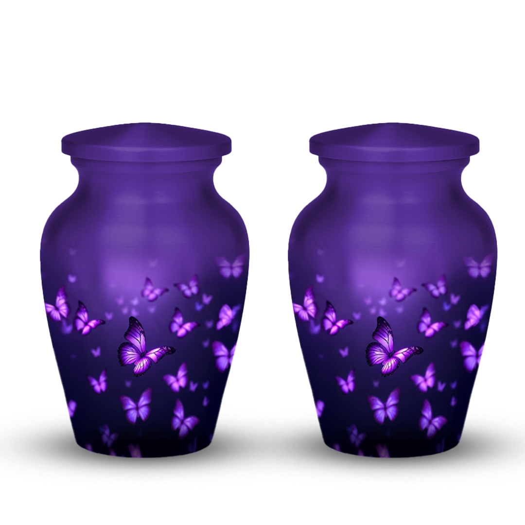 Purple Butterfly Cremation Urn for Human Ashes – Urns for Women, Mom, or Loved Ones