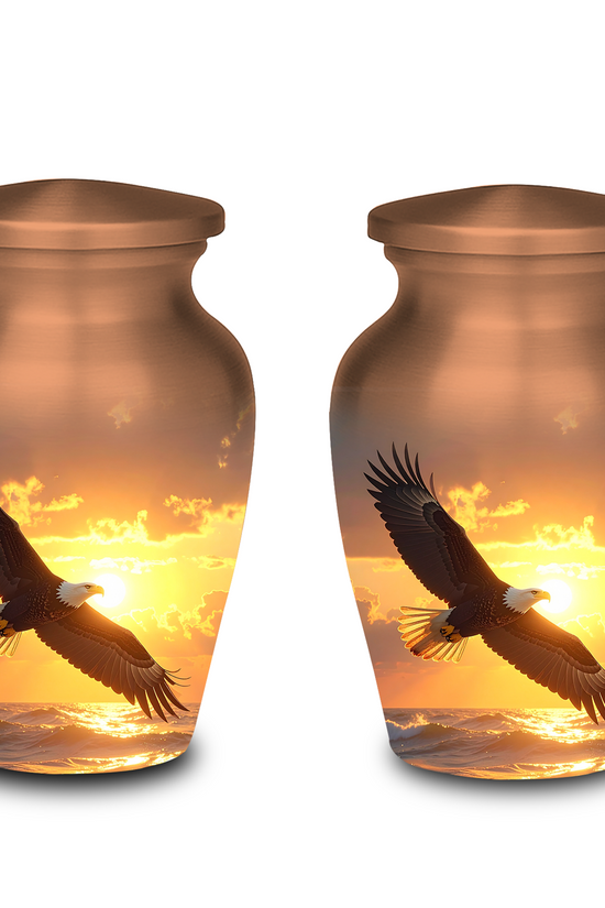 Burial urns for adults secure threaded lid eagle cremation urns aluminum construction safe memorial storage