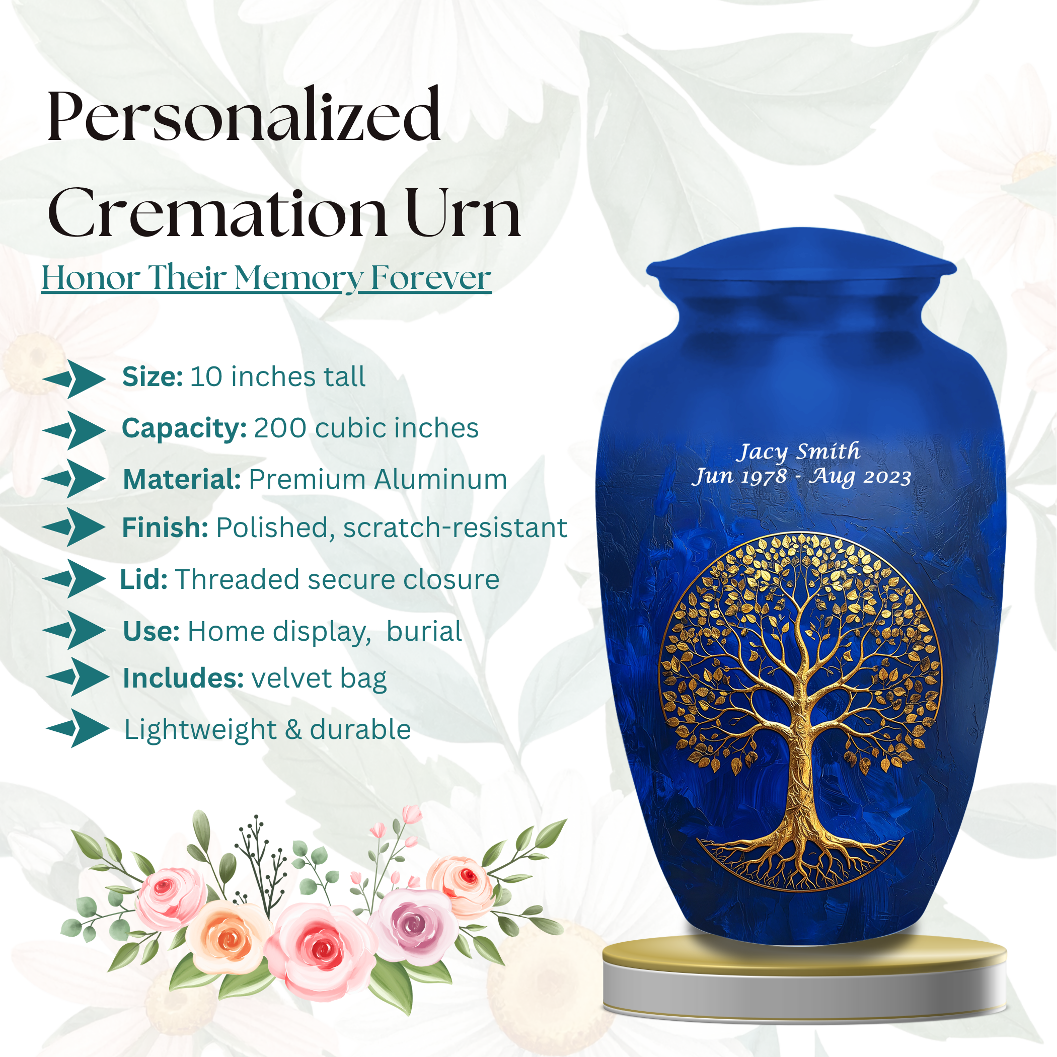 Personalized Cremation Urn
