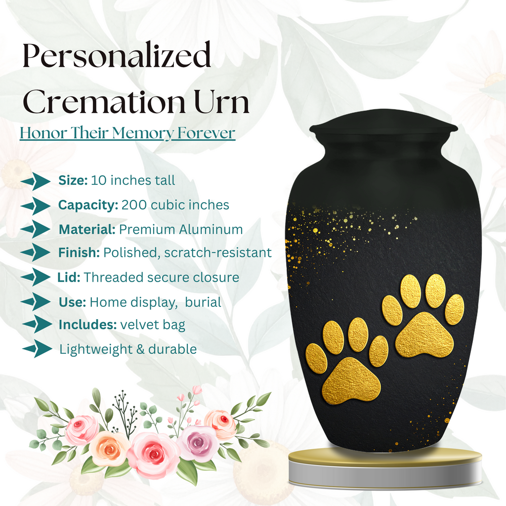 Handmade aluminum pet urn