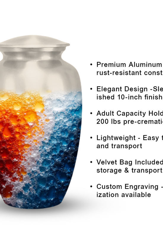 Abstract Design Cremation Urns for Human Ashes – Modern Memorial Urns for Adults, Men or Women
