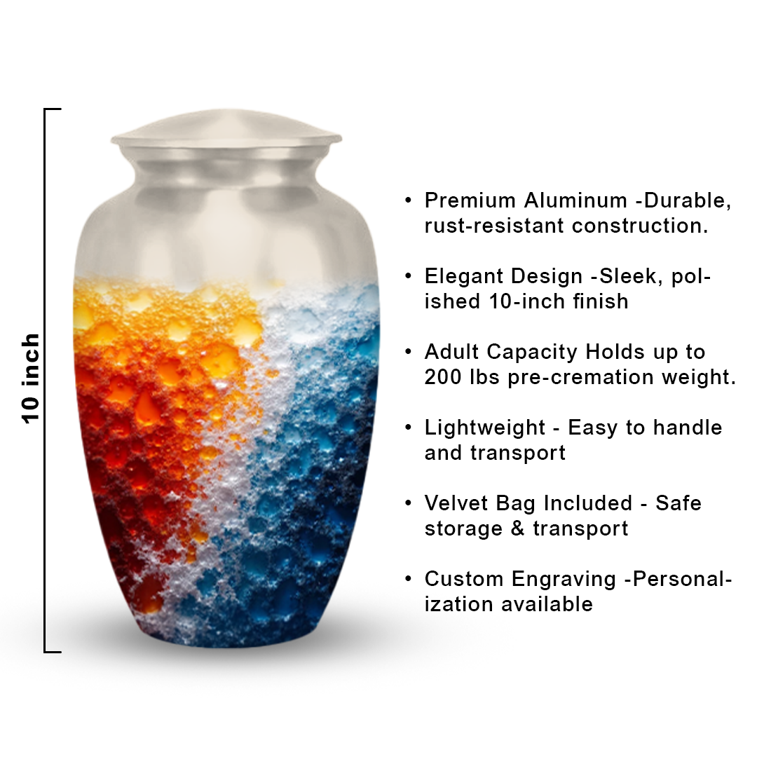 Abstract Design Cremation Urns for Human Ashes – Modern Memorial Urns for Adults, Men or Women