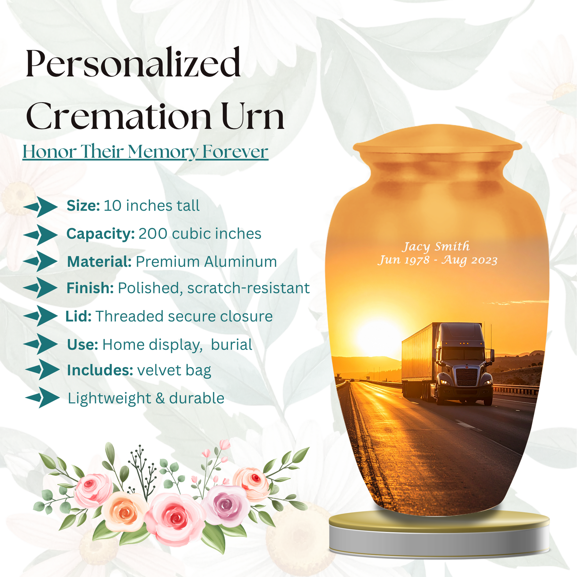 Truck Urn for Ashes
