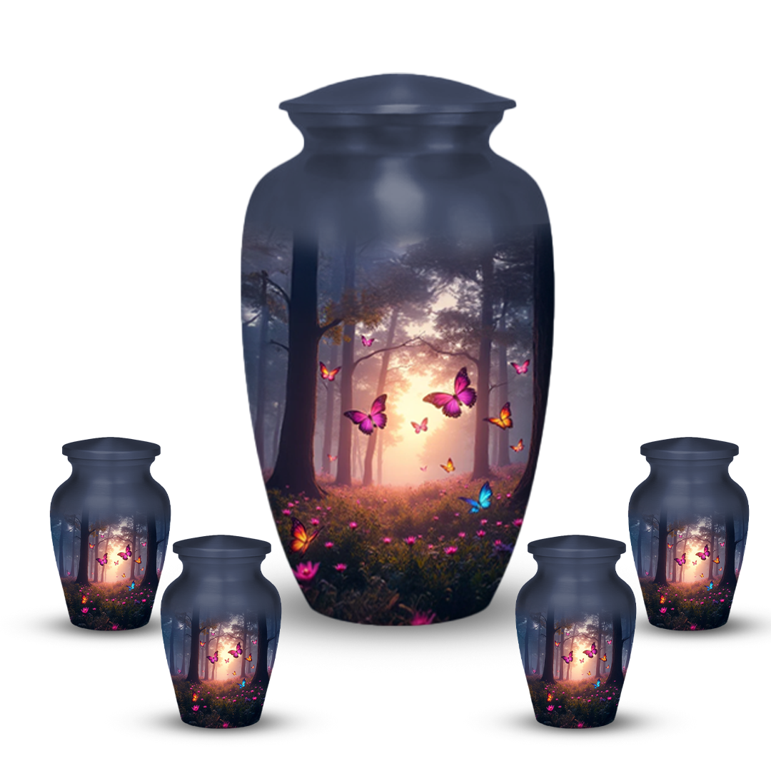 Pink Butterfly Urns for Ashes keepsake Adult Urns for Human Ashes