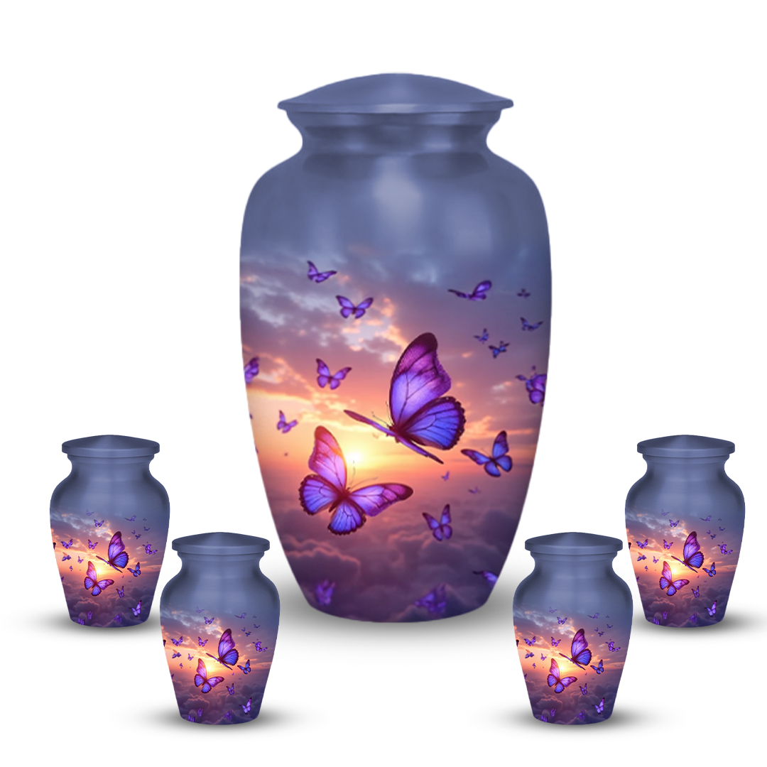 Sunset Butterfly Cremation Urn for Human Ashes – Urns for Women, Mom, or Loved Ones
