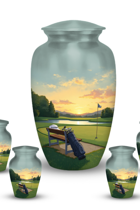 Golf Cremation Urn for Human Ashes – Sports Memorial Urns for Men, Dad, or Golf Lovers