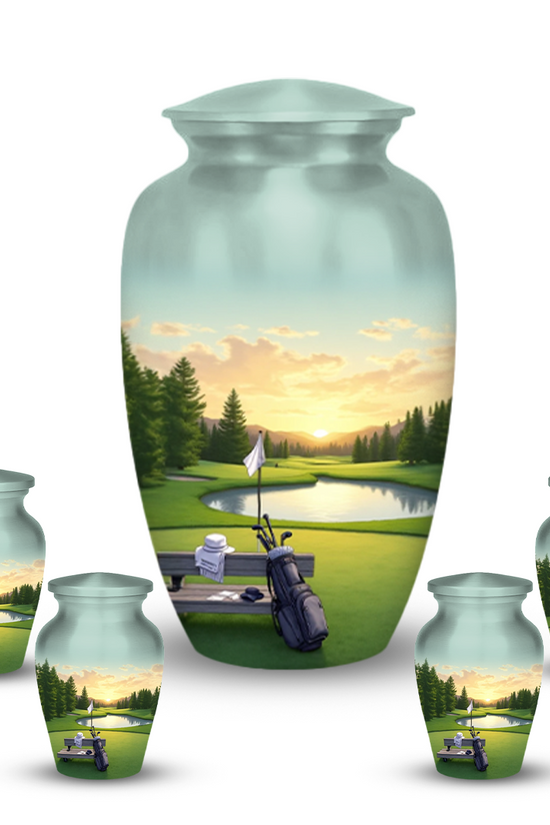 Golf Cremation Urn for Human Ashes – Sports Memorial Urns for Men, Dad, or Golf Lovers