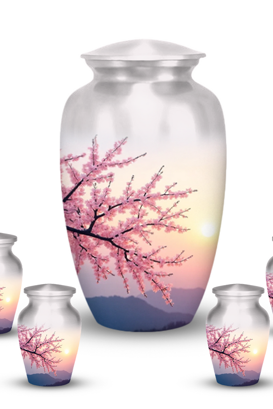 Cherry Blossom Cremation Urn for Human Ashes – Memorial Urns for Women, Mom, or Loved Ones