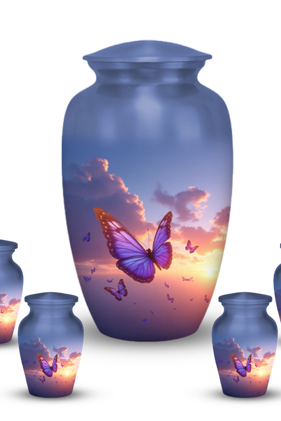 Sunset Butterfly Cremation Urn for Human Ashes – Memorial Urns for Women, Mom, or Loved Ones