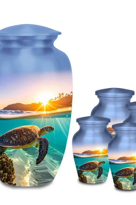 Sea Turtle Sunset Cremation Urn