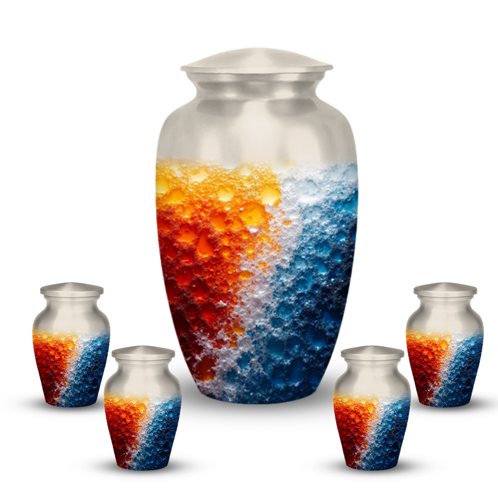 Abstract Design Cremation Urns for Human Ashes – Modern Memorial Urns for Adults, Men or Women