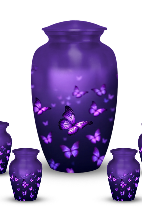 Purple Butterfly Cremation Urn for Human Ashes – Urns for Women, Mom, or Loved Ones
