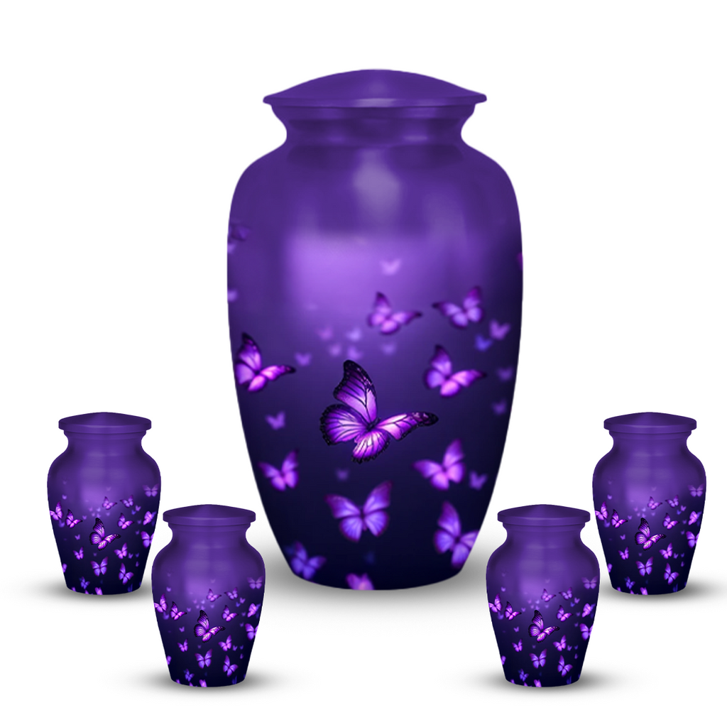 Purple Butterfly Cremation Urn for Human Ashes – Urns for Women, Mom, or Loved Ones