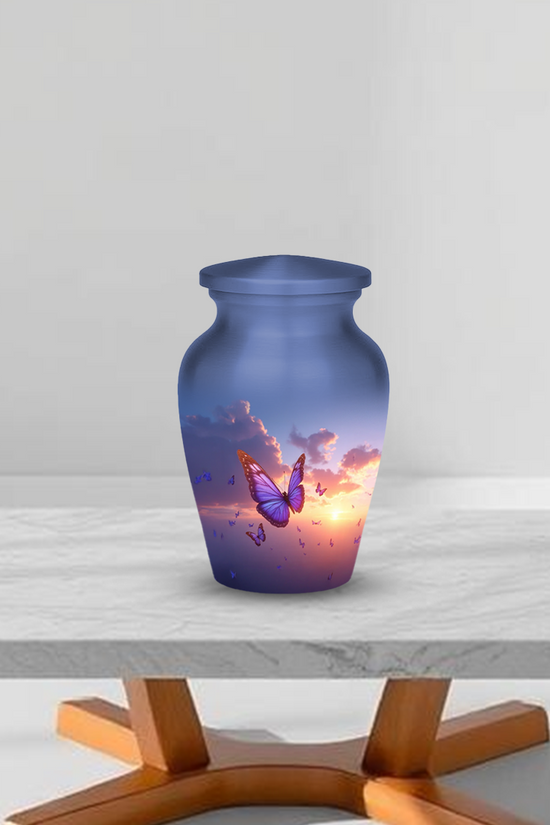 Sunset Butterfly Cremation Urn for Human Ashes – Memorial Urns for Women, Mom, or Loved Ones