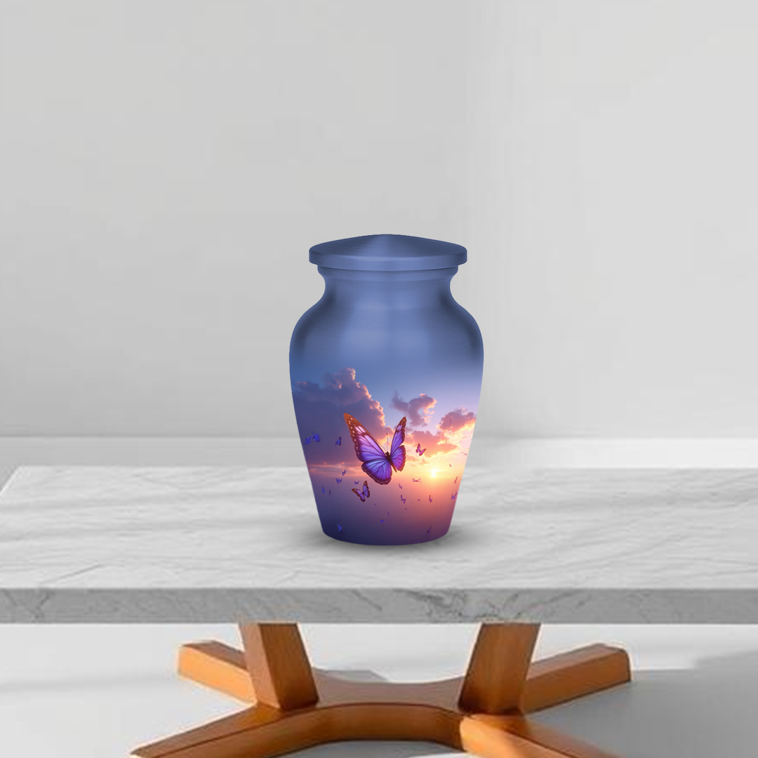 Sunset Butterfly Cremation Urn for Human Ashes – Memorial Urns for Women, Mom, or Loved Ones