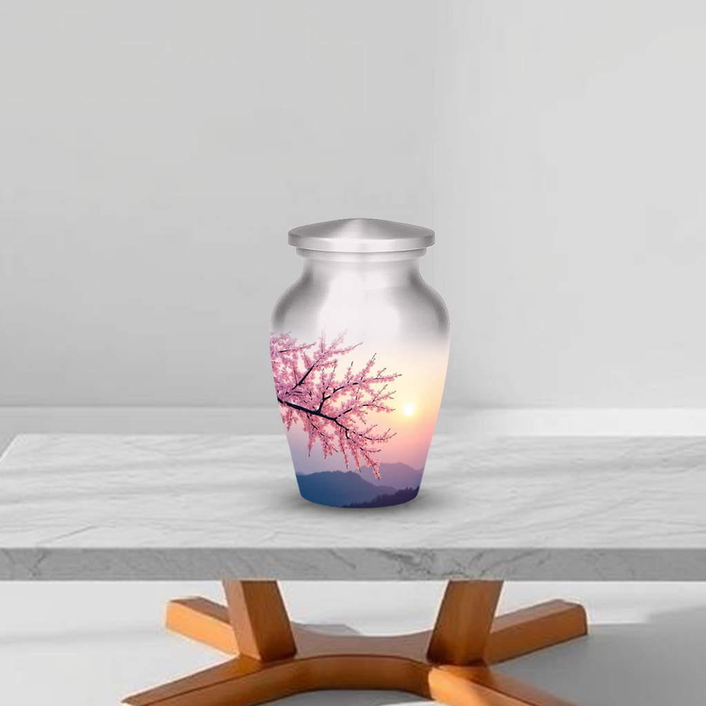 Cherry Blossom Cremation Urn for Human Ashes – Memorial Urns for Women, Mom, or Loved Ones