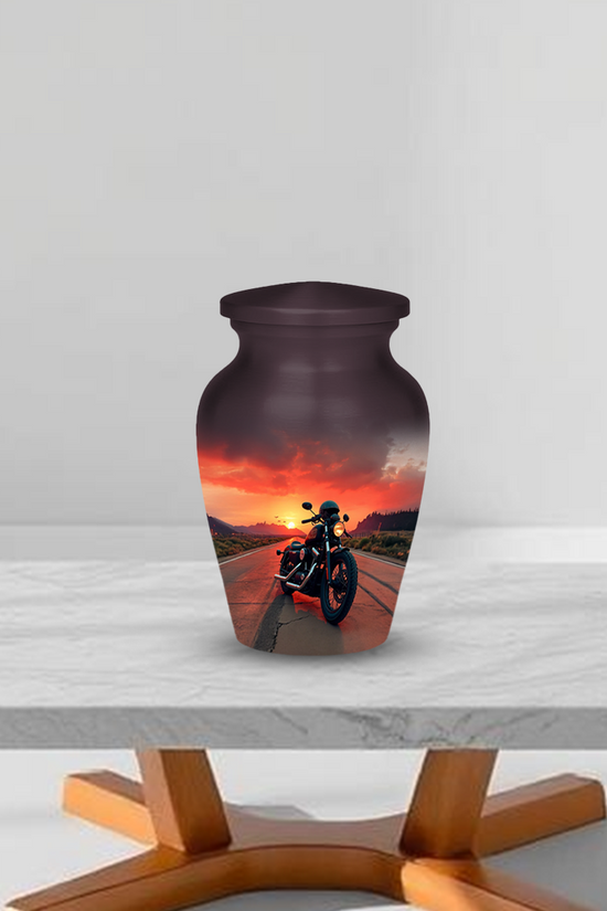 Motorcycle Cremation Urn for Human Ashes – Biker Memorial Urns for Men, Dad, or Loved Ones