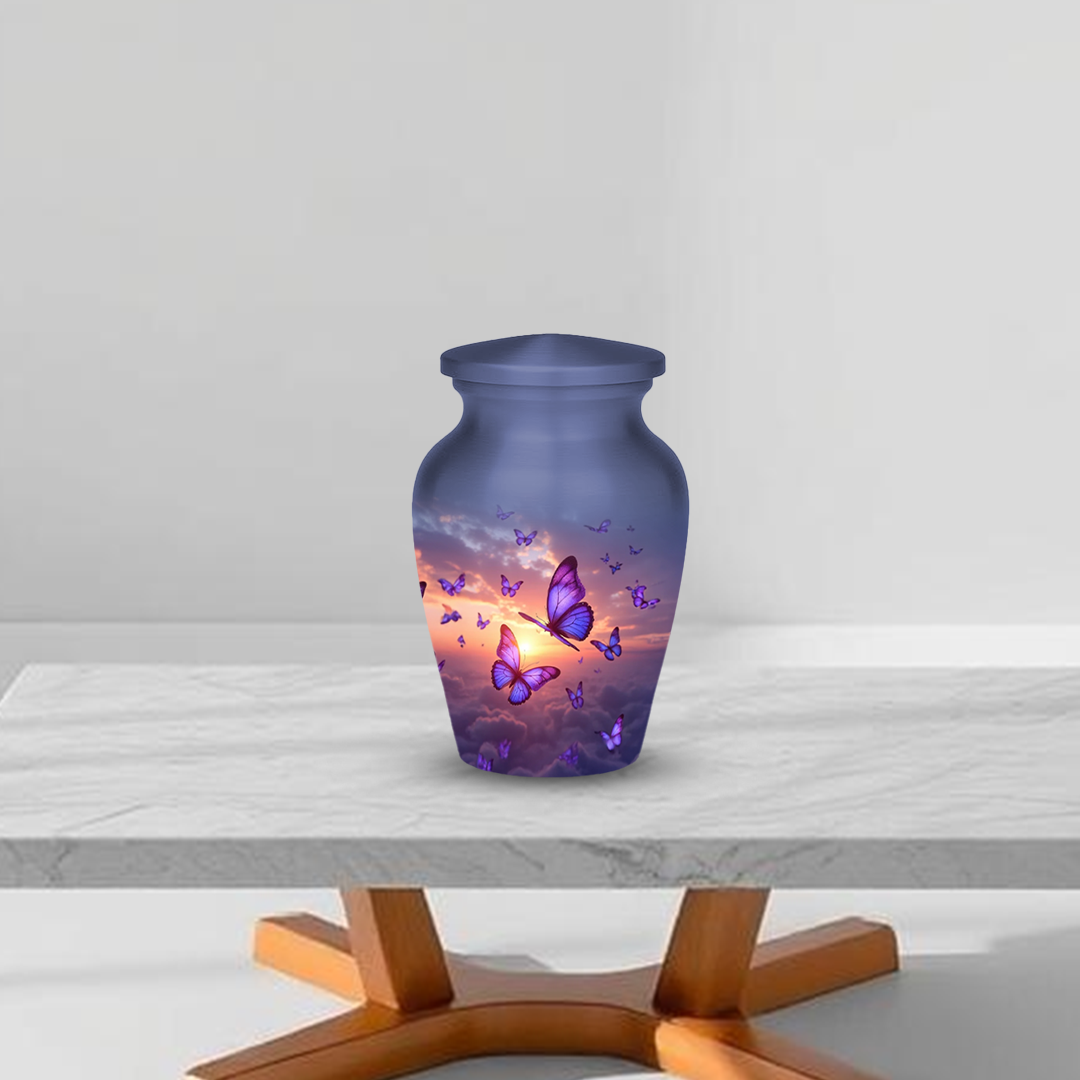 Sunset Butterfly Cremation Urn for Human Ashes – Urns for Women, Mom, or Loved Ones